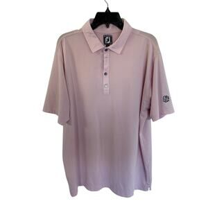 FootJoy ProDry Performance men's golf polo shirt in light pink XL